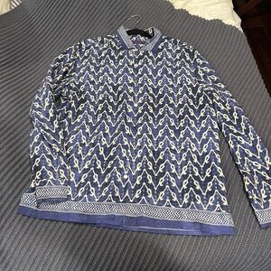 Ralph Lauren Purple Label 100% Silk Men’s long sleeve button up shirt